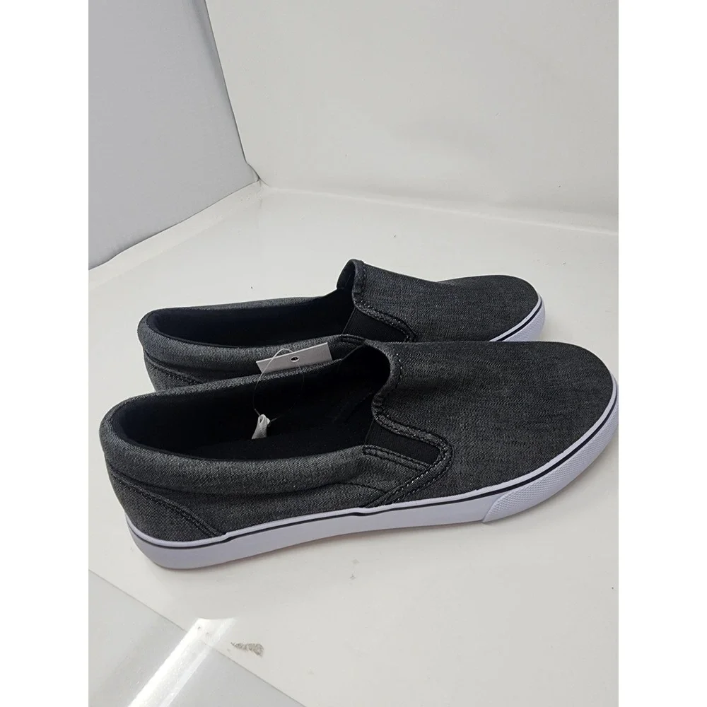 Goodfellow & Co Mens Phillip Slip On Sneakers Gray Canvas Casual Size 9.5